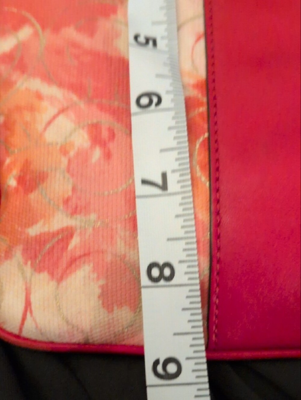 Coach Pink Floral Print Crossbody Bag with Cream Strap - Picture 12 of 14